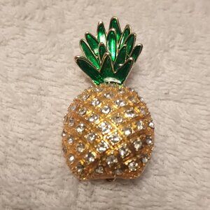NAPIER gold tone Pineapple Brooch